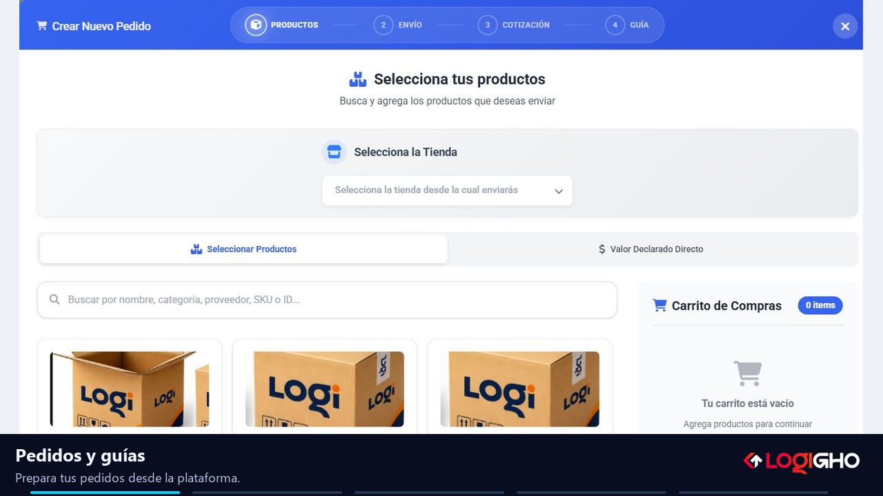 Logigho: Pedidos, guías y seguimiento